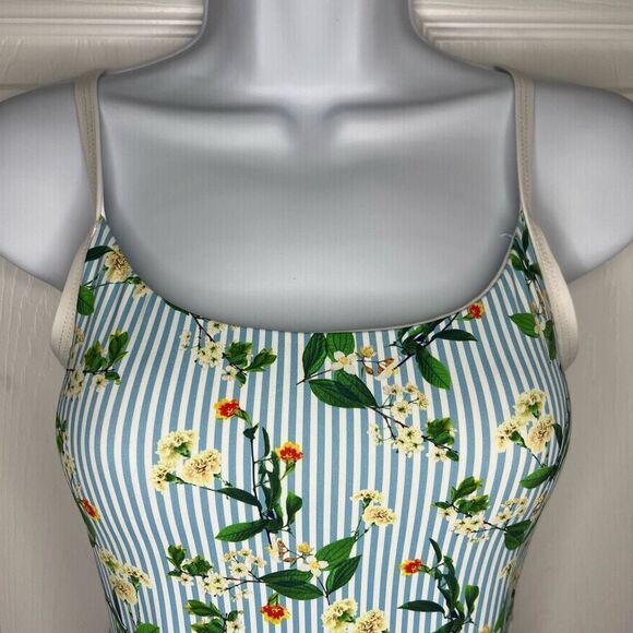Dippin Daisy's Women's Multicolor Floral Striped One Piece Swimsuit Medium NWT - Picture 3 of 13
